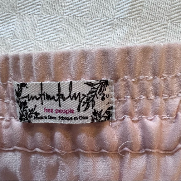 Intimately Free People Blush Pink Mini Light Polka Dot Slip with Lace Trim - Picture 8 of 12